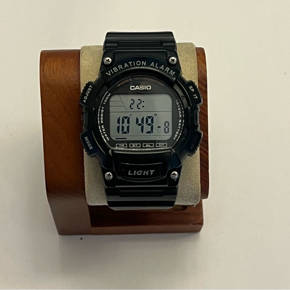Casio W736H-1AV, Illuminator Watch,100 Meter WR,Vibration Alarm